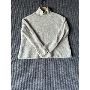 Everlane Wool Cashmere Mock Neck  Donegal Confetti Relaxed Cropped Sweater S